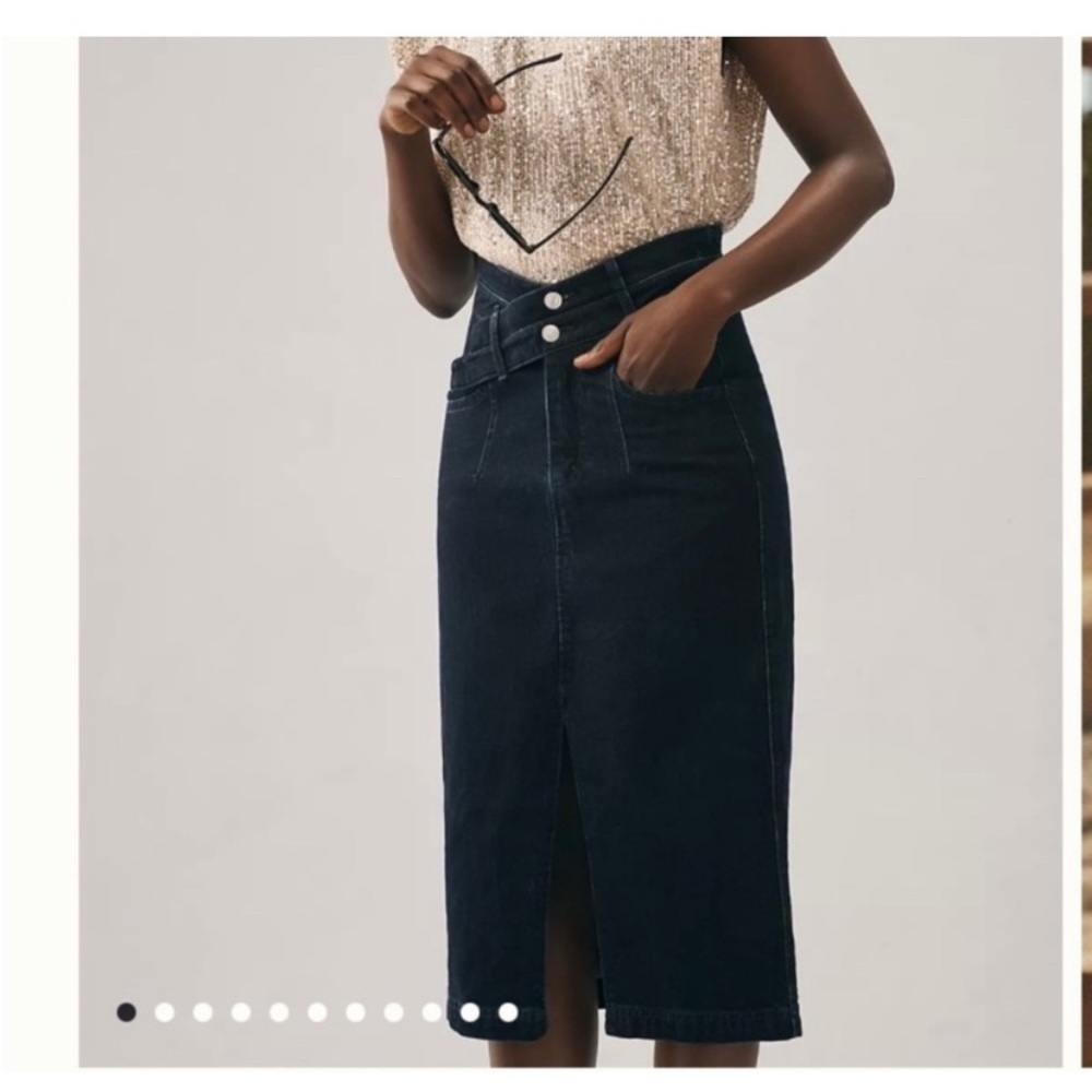 Anthropologie Pilcro Denim Midi Skirt - Picture 5 of 5